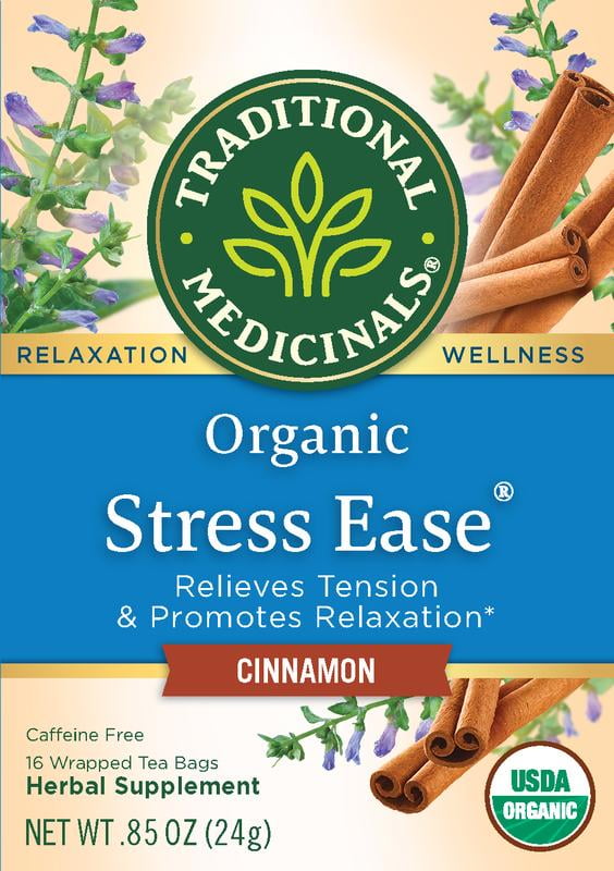 Traditional Medicinals Stress Ease Organic Cinnamon Herbal Supplement