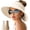 Khaki+beige, variant on Sun Hats for Women Wide Brim Roll-Up Beach Ponytail Hat Packable Foldable Travel Straw Visor