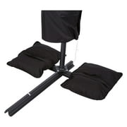 Trademark Innovations Saddlebag Style Sand Bag for Anchoring Patio Umbrellas, Black, Holds 44-55lbs