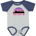 thumbnail image 3 of Inktastic Portland Oregon Retro Sunset Skyline Girls Baby Bodysuit, 3 of 5