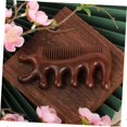 thumbnail image 5 of Masajeador de cuero cabelludo de madera con peine de dientes anchos para desenredar el cabello y tratar la estática del cuero cabelludo., 5 of 5