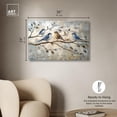 thumbnail image 5 of Ochre and Blue Birds Canvas Farmhouse Art by Art Remedy, Gallery Wrapped, 36" x 24", 5 of 7