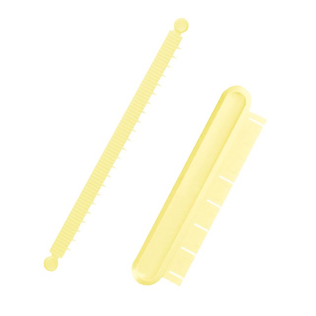 JIEMUCES 2Pcs Cake Decorating Kit with Adjustable Arc Guide Precision Baking Tool Set with 14 Width Settings & Depth Scale Plastic Icing Stencil for Home Bakery Beginner Friendly Border Maker