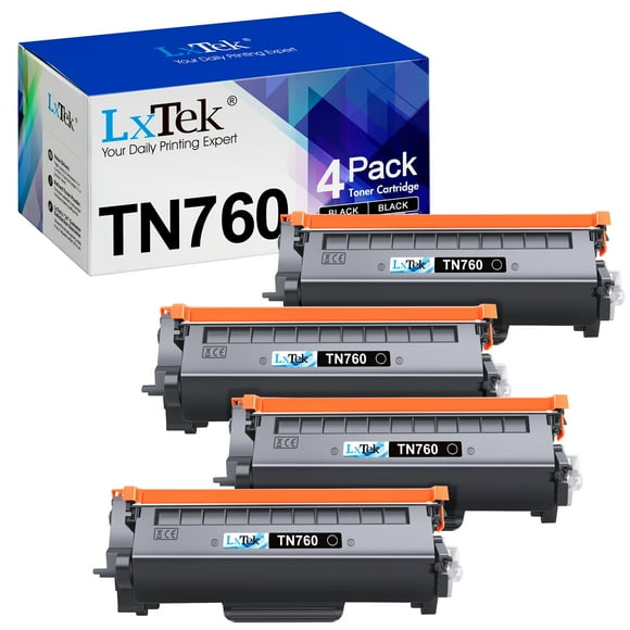 LxTek Compatible Toner Cartridge Replacement for Brother TN760 TN 760 TN730 TN 730 to Compatible with MFC-L2710DW HL-L2350DW HL-L2370DWXL MFC-L2750DW HL-L2395D