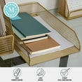 thumbnail image 4 of Martha Stewart Ryder 2 Pack Gold Mesh Metal Paper Letter Inbox Tray Desktop Organizer, 4 of 10