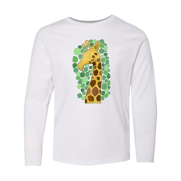 Inktastic Giraffe silhouette Long Sleeve Youth T-Shirt
