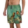 thumbnail image 2 of Logiee Retro Birds Print Mens Swim Trunks Quick Dry Board Shorts,Breathable Hawaii Beach Shorts Swimwear Bathing Suits-Medium, 2 of 6
