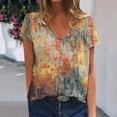 thumbnail image 2 of Gibobby Blusa Casual de Mujer Túnica holgada para mujer, camisetas informales verano, camiseta Floral manga corta con cuello redondo, blusa holga(A,M), 2 of 4