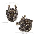 thumbnail image 2 of CRAFTHROU Poignée en Laiton Style Chinois Marron pour Armoires de Cuisine Garde-Robes Lot de 1, 2 of 6