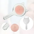 thumbnail image 3 of 1 Pc Women Cat's Ears Airbag Hair Comb for Straight Curly Thick Hair Silver Tone ABS TPR, 3 of 6