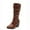 Yellow, variant on Fesfesfes Cowgirl Boots for Teen Girls Fall/Winter Tall Round Toe Chunky Heel Boots Ladies Fashion Casual Boots 5.5(36)