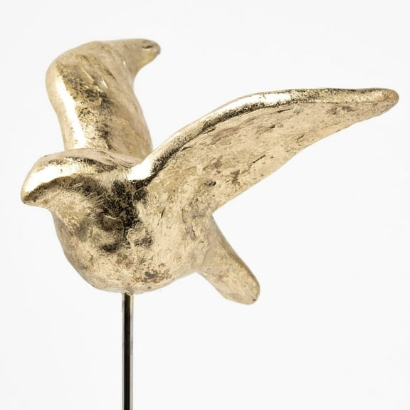 Set of Three Gold Bird Sculptures