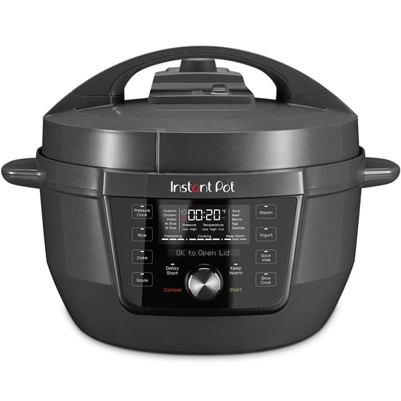 Instant Pot RIO Wide Plus, 7.5 Quarts 35% Larger Cooking Surface, WhisperQuiet Steam Release, 9-in-1 Electric Multi-Cooker, Pressure Slow Cooker, Rice Cooker, Steamer, Sauté, Cake & Warmer, XL