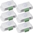 thumbnail image 1 of 6 Pack 12V 24V PIR Sensor LED Motion Sensor Motion Detector Light Switch Body Infrared Sensing Motion Timing function,6 x sensor,White, 1 of 7
