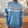 thumbnail image 2 of Chandail en Tricot pour Femmes Hiver Chaud Chandail Ample Col Roulé Décontracté Doux Fil Confortable Automne, 2 of 4