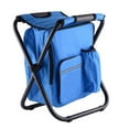 thumbnail image 3 of Backpack Cooler Chair Folding Camping Stool for Travel Beach Hiking Picnic, 3 of 12