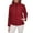 Red, variant on Ladies Long Sleeve Fleece Jacket Full Zip Jacket No Hood Lightweight Solid Color Outerwear with Pockets My Items