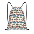 thumbnail image 1 of Xecao Train Pattern Sports Drawstring Backpack - String Swim Gym Bag with Wet Proof Pocket for Women&Men-Medium, 1 of 6