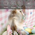 thumbnail image 6 of Easter Cute Bunny Cloth Napkins, Colorful Eggs Spring Daisy Flowers Pink Plaid Washable and Reusable Dinner Napkins Set of 8, Table Napkin for Kitchen Party Birthday Wedding Hotel 20"x20", 6 of 9