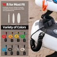 thumbnail image 4 of Abahub Premium Coil SUP Leash, 10 ft Coiled Paddle Board Leashes, 7.2mm Thick Legrope Strap for Longboard Surfboards, Stand-up Paddleboards, iSUP Replacement Leg Rope, 8 Colors…, 4 of 5