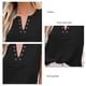 thumbnail image 4 of Blusa informal de verano para mujer, sin mangas, color negro, con escote en V y bolsillos, 4 of 5