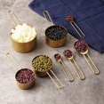 thumbnail image 3 of 4PCS/8PCS kitchen thread handle titanium gold stainless steel measuring cup measuring spoon Flour and grains measuring spoon, 3 of 9