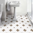 thumbnail image 3 of DEWOO 10 Sheet Peel and Stick Floor Tile, Vinyl Flooring, Waterproof DIY Flooring for Bathroom, Kitchen, Fireplace, Stairs, Bedrooms, Wall, Pantry Room 12"x 12", 3 of 5