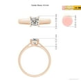 thumbnail image 4 of ANGARA Natural Diamond Solitaire Engagement Ring in 14K Rose Gold for Women (Size-4.9mm| Color-K| Clarity-I3) | April Birthstone, Anniversary, Jewelry Gift for Women | Natural Diamond Ring, 4 of 8