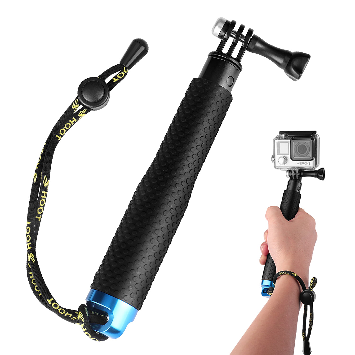 Waterproof Selfie Stick, Underwater Hand Grip Adjustable 19" Pole Handheld Monopod Compatible with GoPro 8, Max, 7, 6, 5, 4, 3+, 3, SJCAM, DJI OSMO, AKASO, and More Sports Action Cameras - Walmart.com