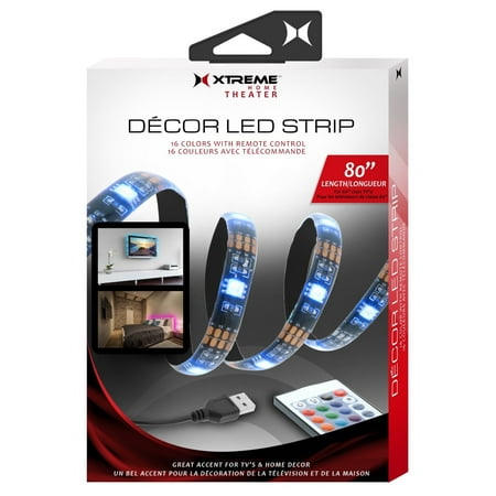 Xtreme LED Strip Lights 6.6ft for up to 60 in TV USB LED TV,16 Colors