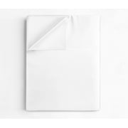 CGK Linens Single Cotton Flat Sheet/Top Sheet 400 Thread Count (Queen, White)