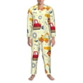 thumbnail image 3 of Lsque Heavy Equipment Pattern Long Sleeve Pajama Set for Men - Soft 2-Piece Sleepwear and Loungewear Set with Pockets, Comfy Nightwear-X-Large, 3 of 7