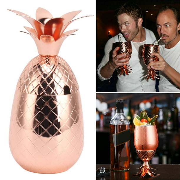 Coctelera Forma de Piña Superficie Lisa Pulida Coctelera de Barman Mezclador de Margarita de Metal para Bar en Casa ANGGREK Otros