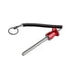 thumbnail image 1 of Pasador de pila de pesas universal con cuerda de tracción Pasador de carga de pesas Pasador de bloqueo selector Rojo 8mmx105mm, 1 of 9