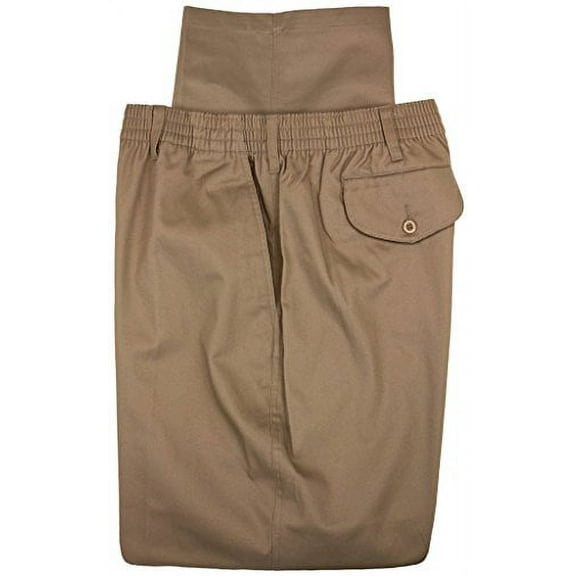 big & tall mens full elastic casual twill pants by falcon bay