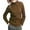 Khaki, variant on Women Sweaters Long Sleeve Solid Color Mock Neck Sweater Tops Casual Loose Knitted Dressy Sweater Tops Under $10