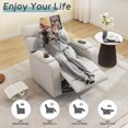 thumbnail image 5 of Aemeios Swivel Power Recliner Chair with Massage and Heat, Single Timing Massage Rocking Chair with USB Port and Cup Holders, Rocker Sofa with Storage Space for Living Room Home Theater, Light Gray, 5 of 9
