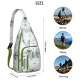thumbnail image 4 of Vintage Floral Sling Backpack - Retro Daisy & White Blooms Pattern, Fashionable Multi-Functional Bag, 4 of 4