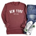thumbnail image 3 of NEW YORK EST1624 Graphic Long Sleeve T-Shirt, 3 of 8
