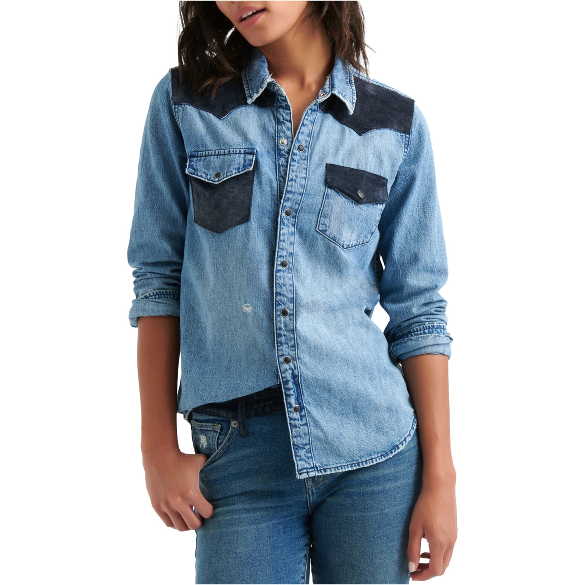 Lucky Brand Womens Western Button Up 