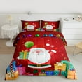 thumbnail image 2 of Homewish Cute Santa Claus Full Size Comforter Sets,Colorful Christmas Gifts Bedding Comforter Set,Merry Xmas Bedding Sets For Girls Kids,Super Cozy Room Decor Reversible,3 Pieces, 2 of 8