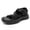 black, variant on Men Khaki Outdoor Hiking Sandals Adjustable Nylon Webbing Straps Anti-Collision Rubber Toe Cap Serrated Thick Non-Slip Sole Breathable Closed Toe Sports Sandals