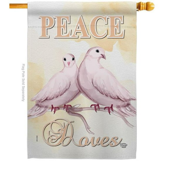 Ornament Collection H192340-BO 28 x 40 in. Doves Sweet Life Earth Double-Sided Decorative Vertical House Flags - Decoration Banner Garden Yard Gift