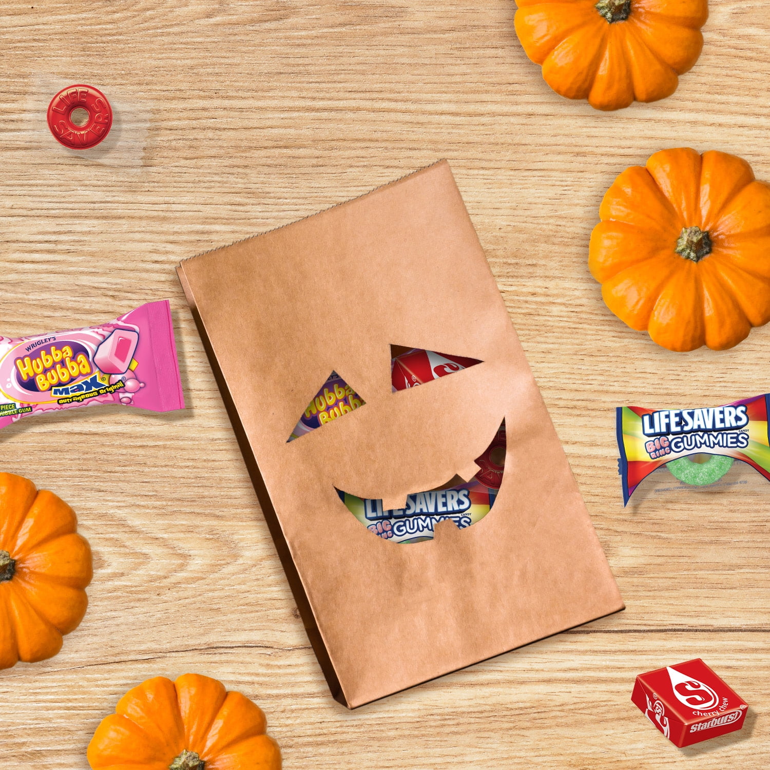Starburst, Life Savers & Hubba Bubba Halloween Candy Variety - 255 Ct Bulk Bag