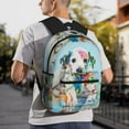 thumbnail image 3 of Gukieu A Funny Little Dalmatian Puppy Print Backpack, Waterproof Backpack with Adjustable Shoulder Straps, Suitable for Campus, Business, Travel, Unisex, 3 of 6