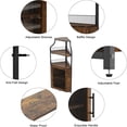 thumbnail image 3 of Zzistar Corner Bar Cabine, Wine Cabinet with Removable Glass Shelves, Sideboard Buffet Cabinet, 3 of 7