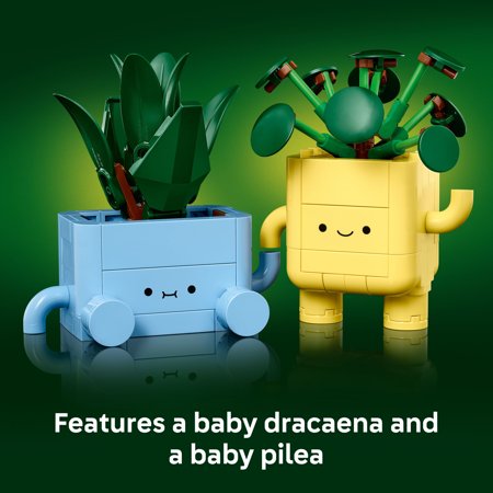 LEGO Botanicals Happy Plants Building Toy for Kids, Girls, and Boys 9+ - Playroom Decor for Desk or Shelf - Birthday Gift Idea for Young Gardeners - Artificial Indoor Plant for Play & Display - 10349