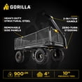 thumbnail image 2 of Gorilla Carts Towable Steel Utility Cart w/ Removable Side Panels, 900 lb Capacity, Black, 2 of 12