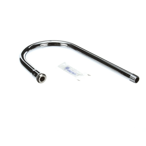 T&S Brass 5-120X Rigid Gooseneck 5-1/2 Inch Spread, 10-1/4 Inch Height Faucet