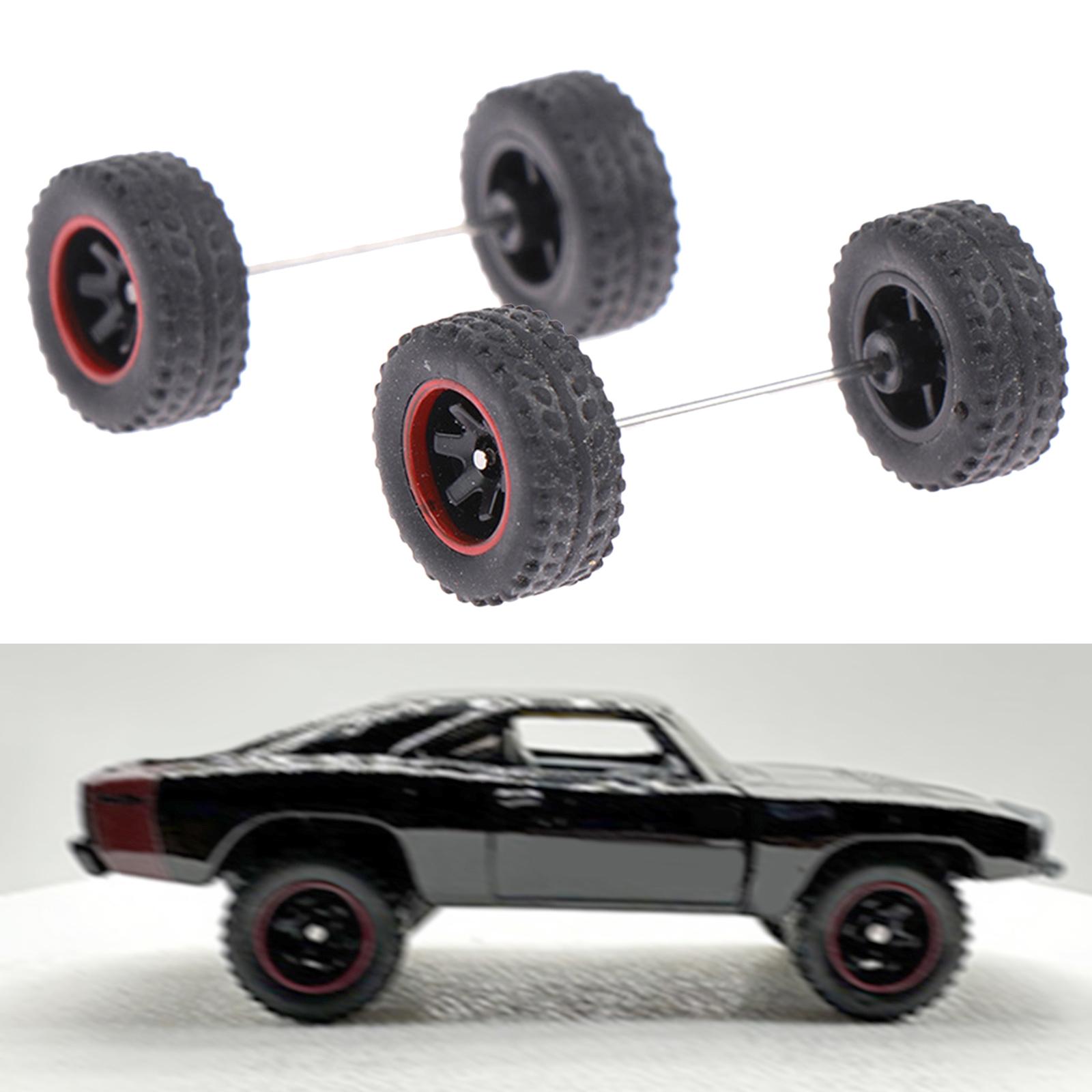 4 Roues 1/64 Pour Modèles De Voitures - Pièces De Rechange En Métal Et PP, Pour Customisation RC Ou Jouets